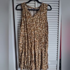 Old Navy Brown Floral Midi Dress